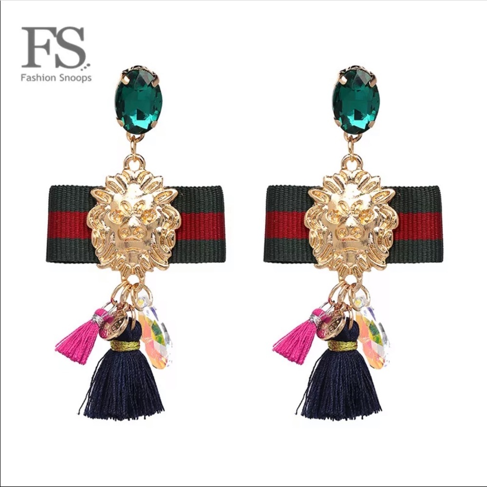 New Drop Ethnic Earrings Bow Tie - Picture 2 of 4